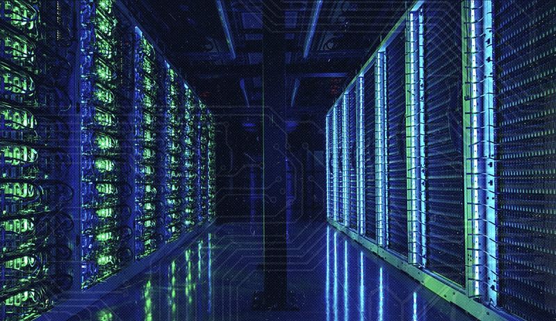 A typical interior view of a modern data centre. (Source: Switch)