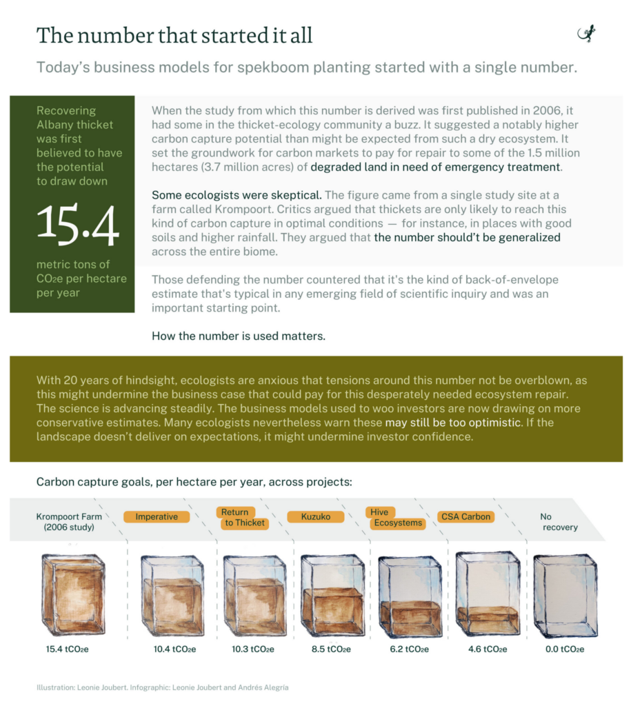 Side by side — how project numbers compare and the original carbon capture estimate