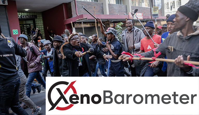 March and March supporters demonstrate in Johannesburg on 30 June 2026. (Photo: Ihsaan Haffejee, GroundUp)